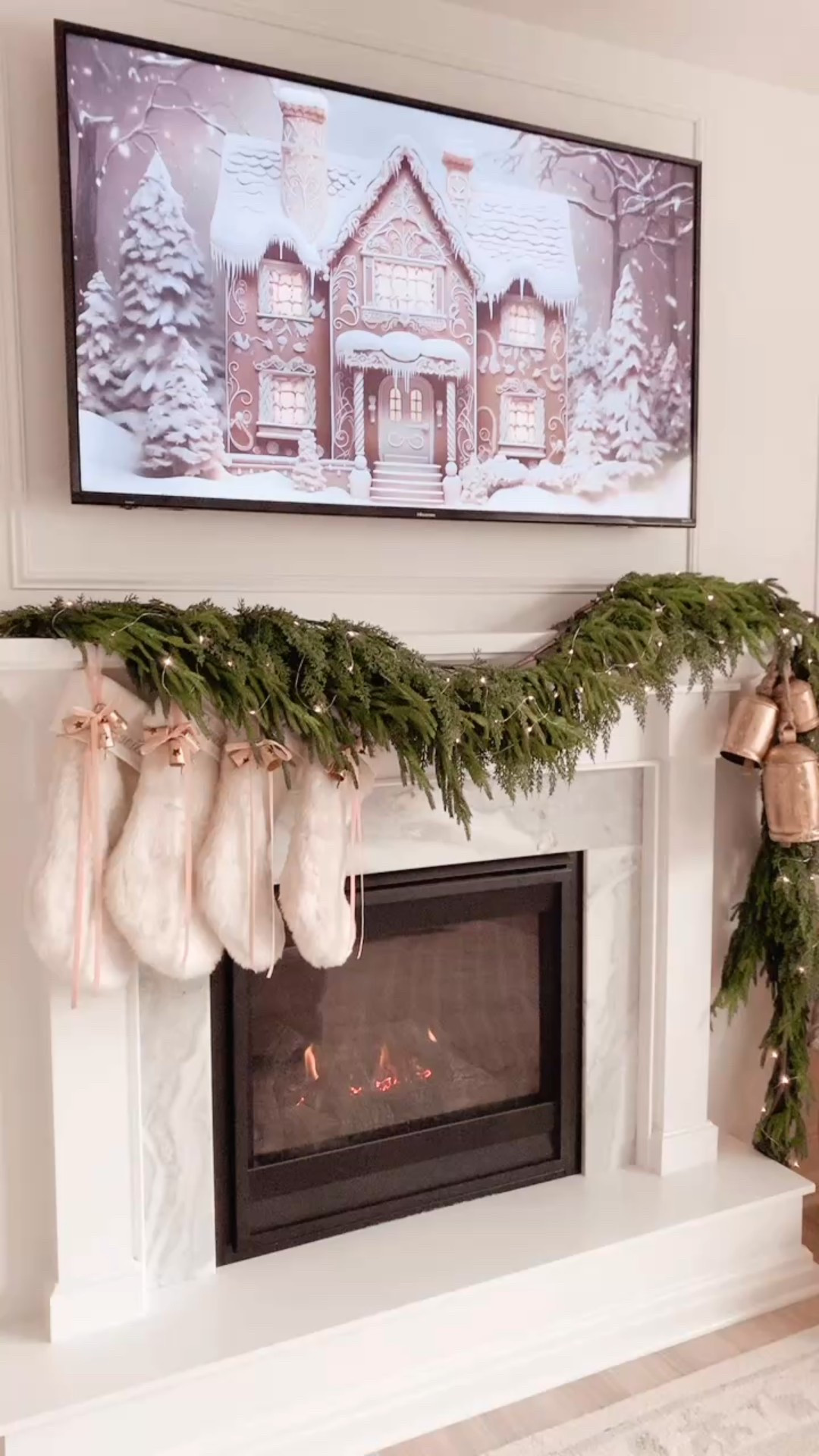 The best Christmas garland in stock!! I layered two strands here

#LTKFindsUnder50 #LTKSeasonal #LTKHome