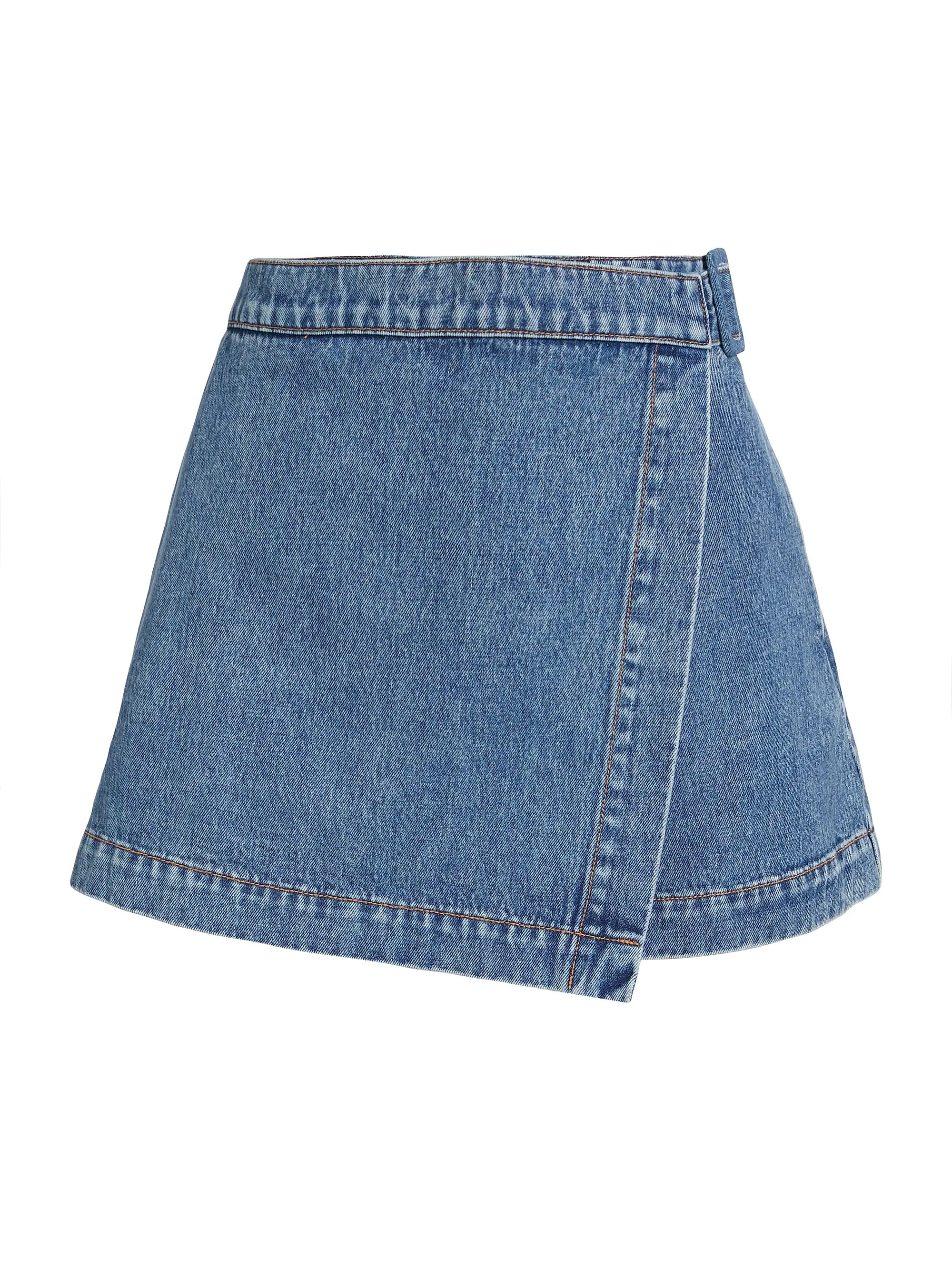 Diaz Wrap Denim Skort | Saks Fifth Avenue