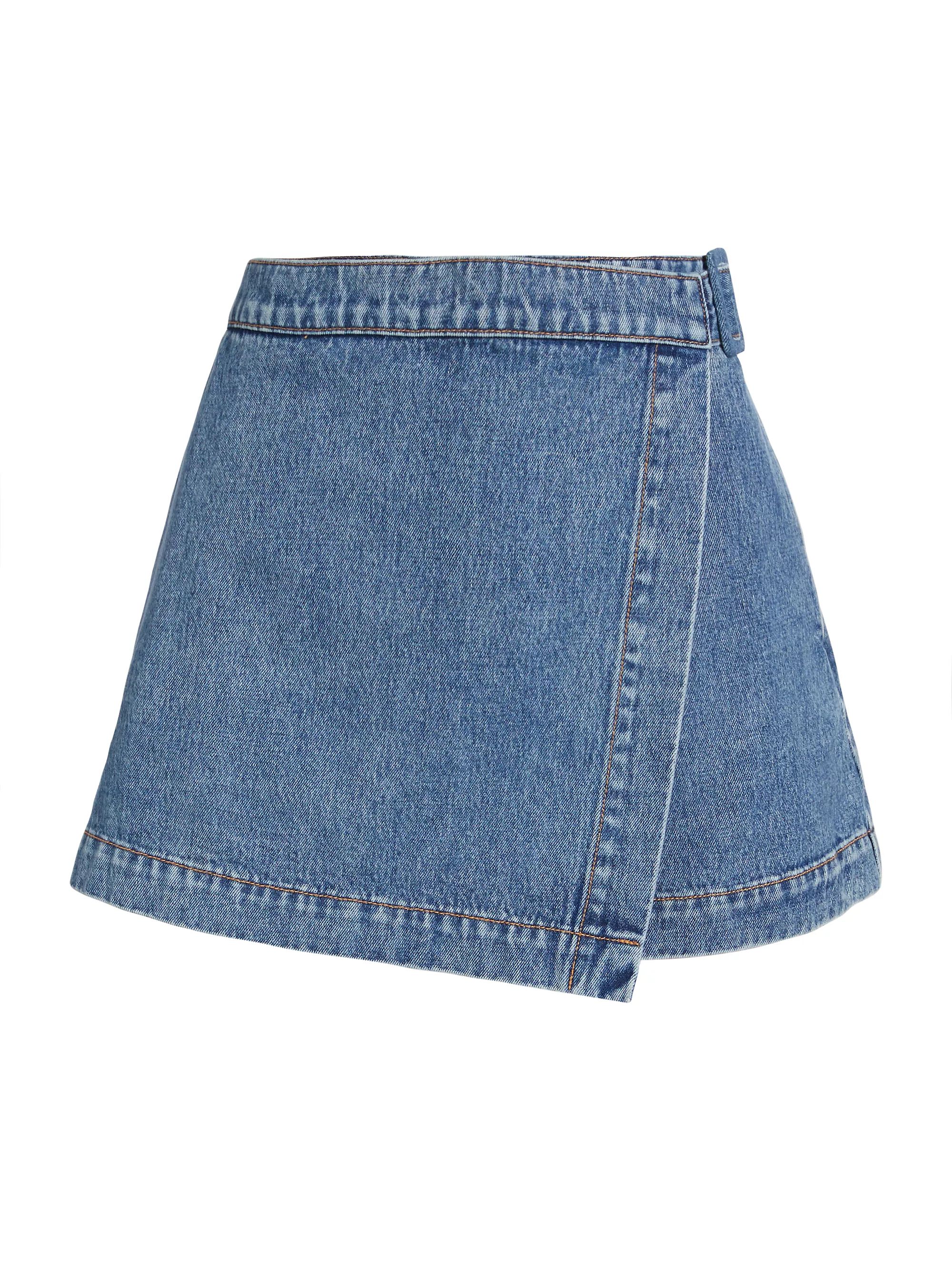 Diaz Wrap Denim Skort | Saks Fifth Avenue