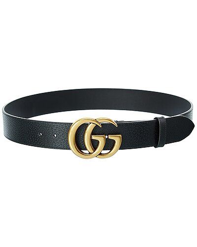 Double G Leather Belt | Gilt