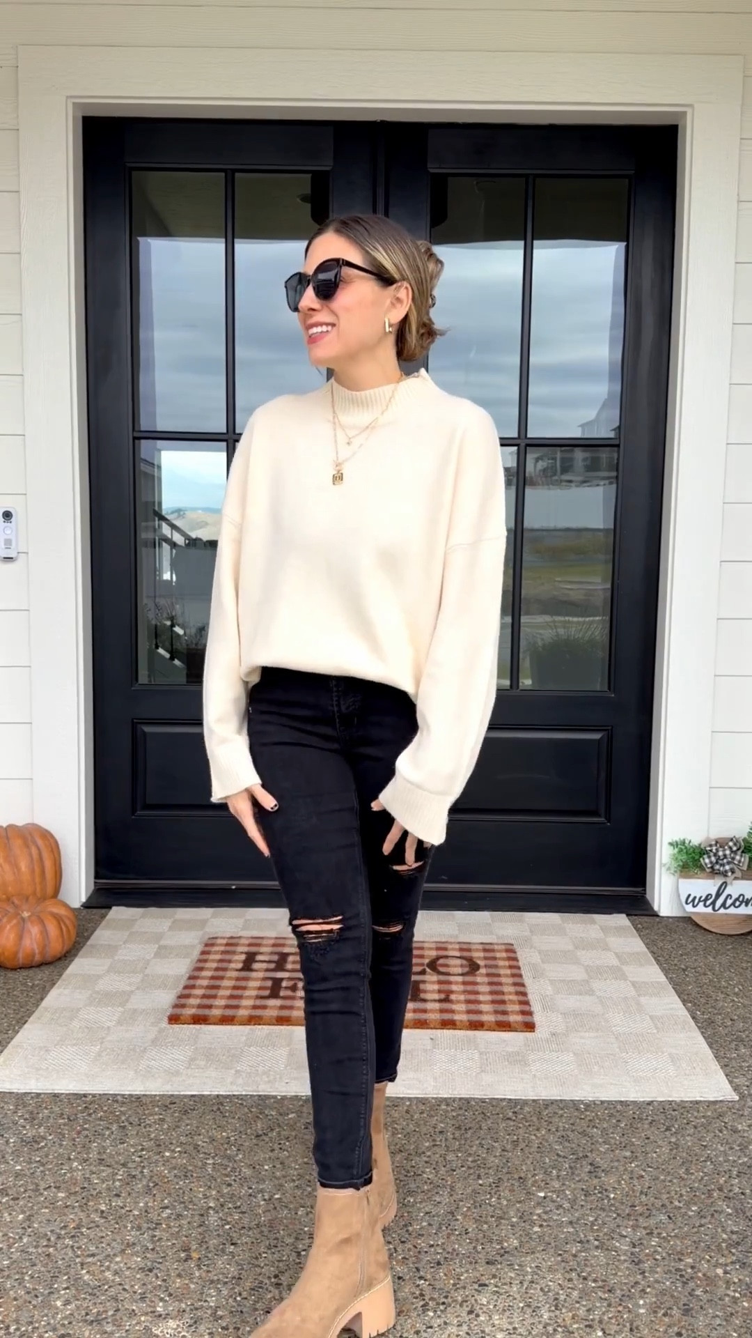 Cozy and stylish Thanksgiving outfit idea 🍂 Budget-Friendly Fall Style

This Amazon sweater is soft, flattering, and perfect for fall or winter! I paired it with classic black jeggings, cute boots, and simple gold accessories for an effortless look that’s comfy and chic. Everything is budget-friendly and easy to mix and match for holiday gatherings or everyday mom style.

Perfect for cozy dinners, casual date nights, or Thanksgiving day! 🖤

Sized up to a large in the sweater for an oversized look  

#LTKStyleTip #LTKHoliday #LTKSeasonal