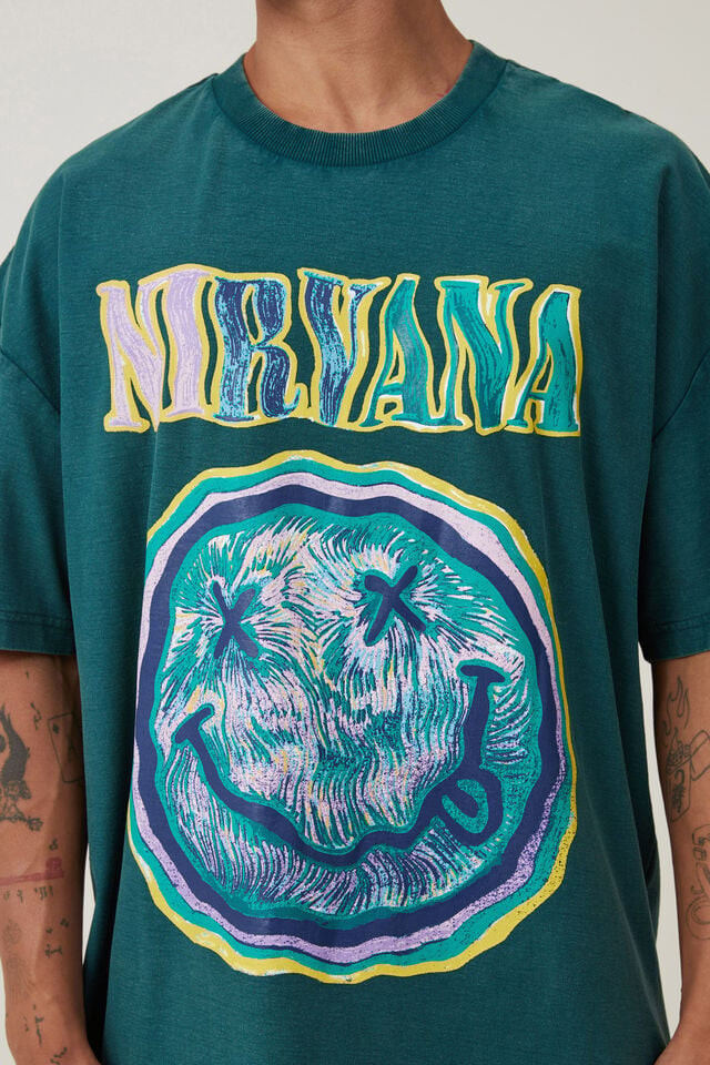 Nirvana Vintage T-Shirt Nirvana Tee Rock Band Tee Vintage Nirvana Sweatshirt 80S Comfort Colors Shirt Size Xl Tee Black New | Walmart (US)