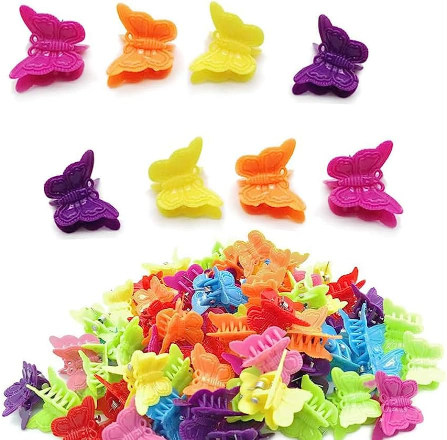 MUUZLL 50 Pack Butterfly Hair Clips Pastel Mini Cute Accessories For 90S Girls Women, Matte Color... | Amazon (US)