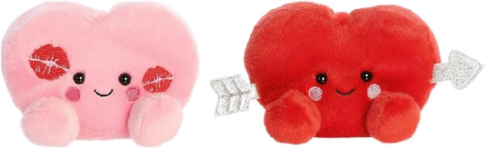 Aurora Palm Pals Valentine Heart 5" Plush 2 Piece Bundle, Kinsley Kisses and Paolo Cupid | Amazon (US)