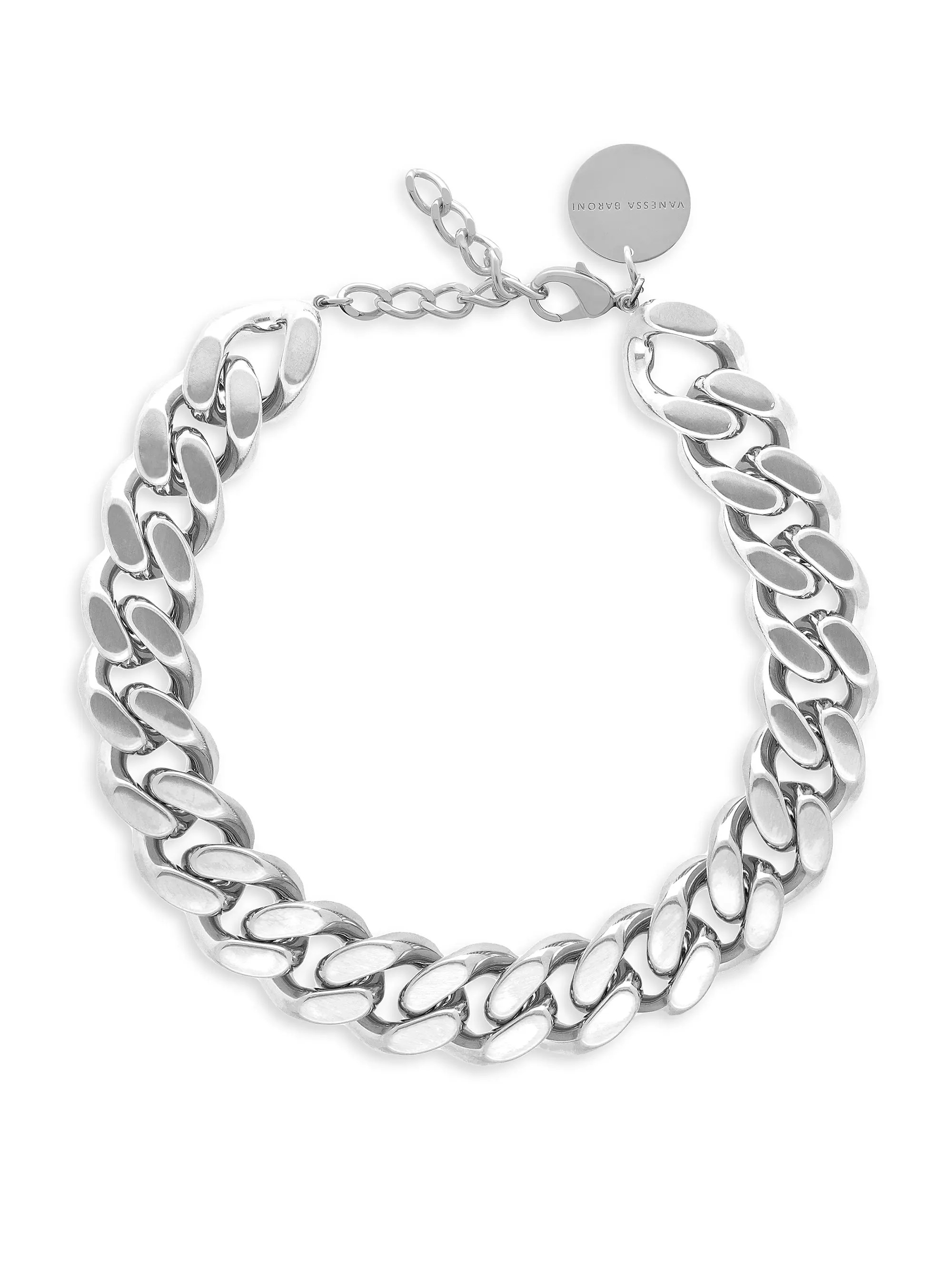 Silvertone Flat Chain Necklace | Saks Fifth Avenue