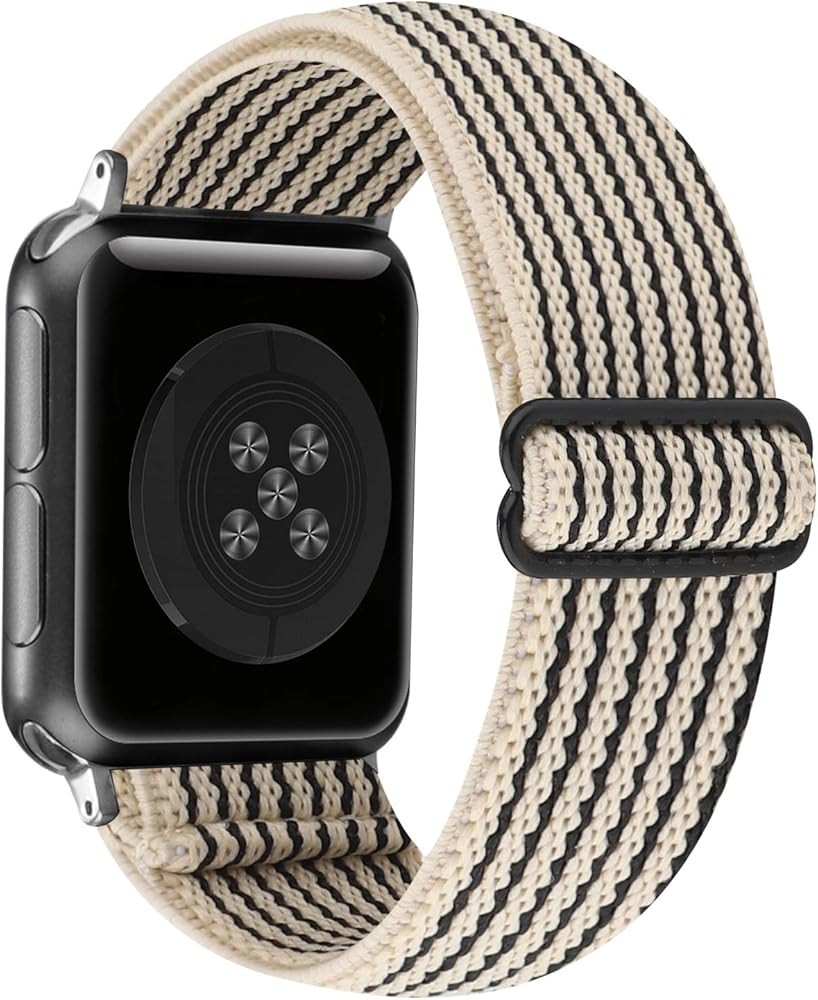 Adjustable Stretchy Solo Loop Nylon Strap Compatible with Apple Watch Elastic Band 38mm 40mm 41mm... | Amazon (US)