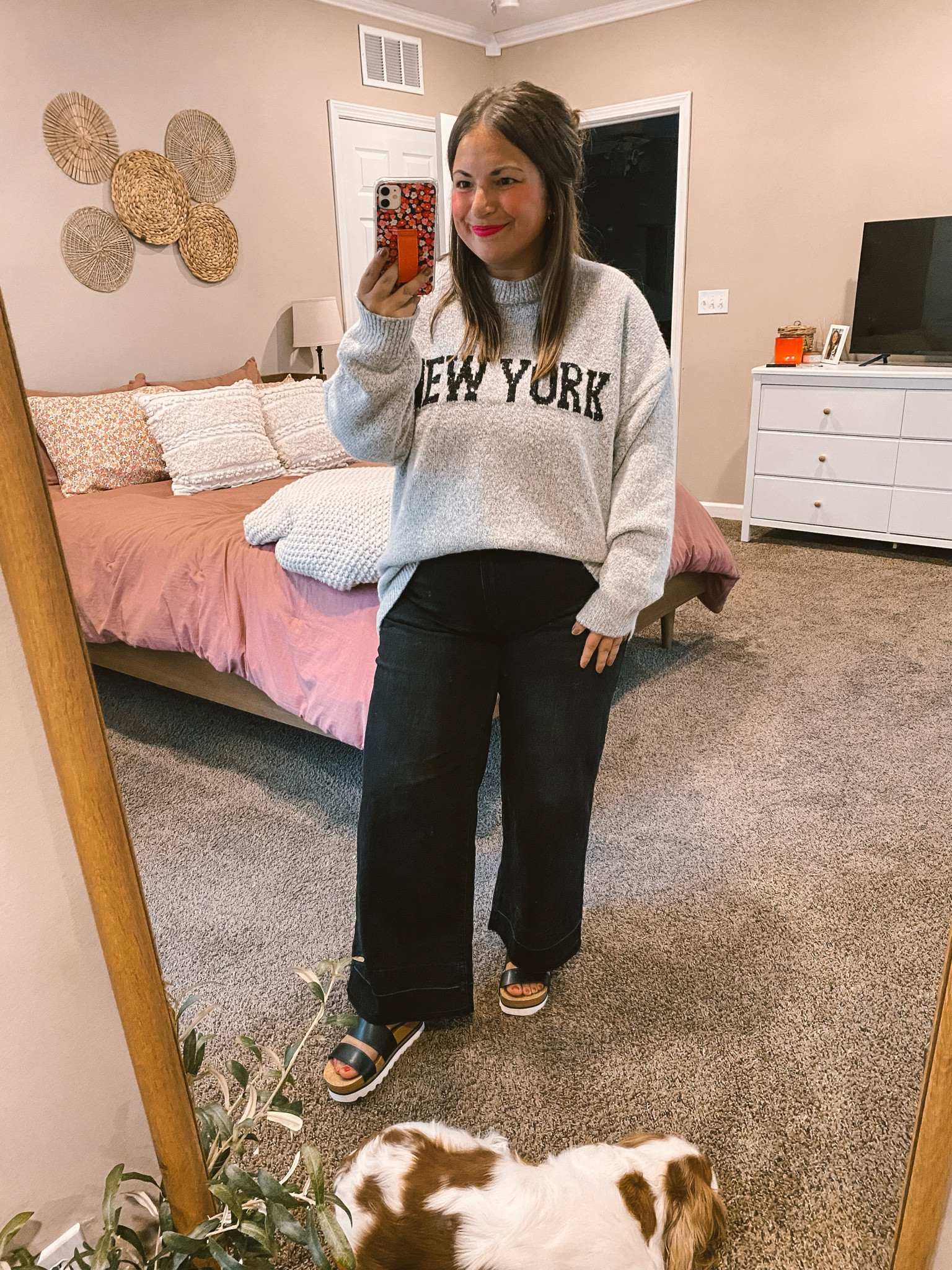 Ya can’t go wrong with a cozy sweater! This Walmart one is super soft.

sandals: fit true to size // wearing a 5
jeans: fit true to size // wearing a 14
sweater: fits small // wearing an XL (fits like a large)

#LTKFindsUnder50 #LTKFindsUnder100 #LTKStyleTip
