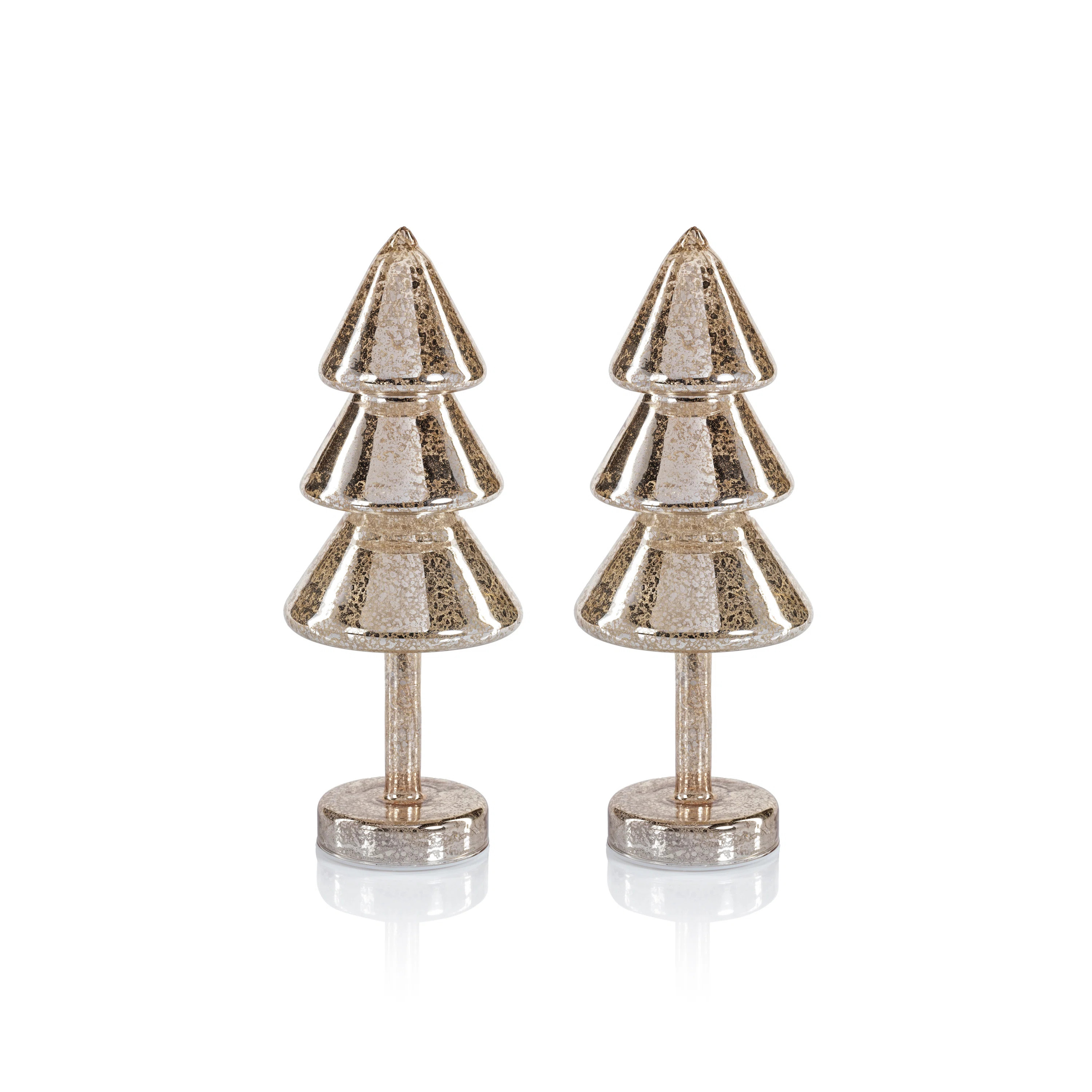 Sparkle Layered Cone LED Trees, Set of 2 | Wayfair North America