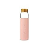 Amazon.com: Soma Glass Water Bottle with Silicone Sleeve, BPA-Free, Blush, 17oz : Sports & Outdoo... | Amazon (US)
