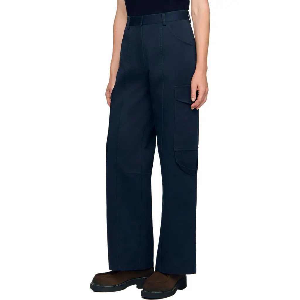 SANDRO Cargo trousers in Navy Blue at Nordstrom, Size 42 Eu | Nordstrom