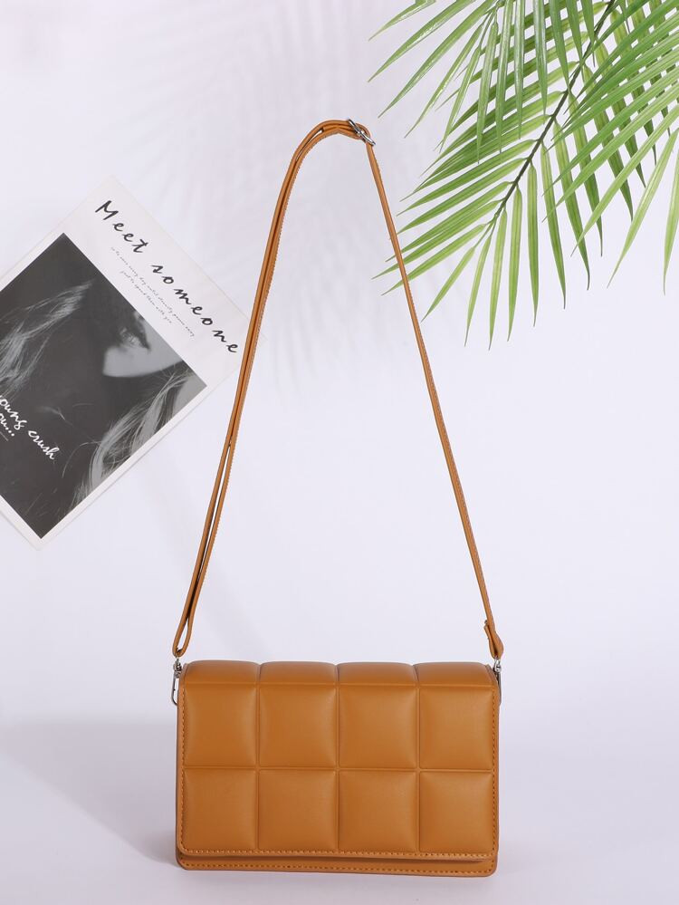 Minimalist Quilted Crossbody Bag | SHEIN