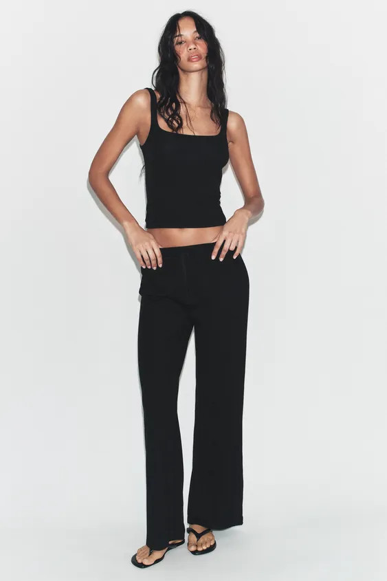 COTTON MODAL STRAPPY TOP | Zara UK