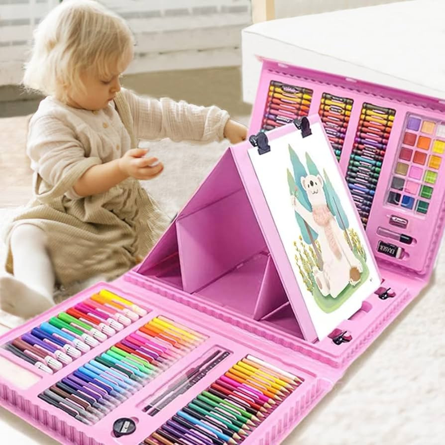 DLUCKY 208 PCS Art Supplies, Drawing Art Kit for Kids Adults Art Set with Double Sided Trifold Ea... | Amazon (US)