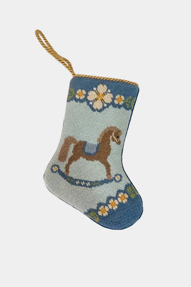 Rocking Horse in Blue | Bauble Stockings