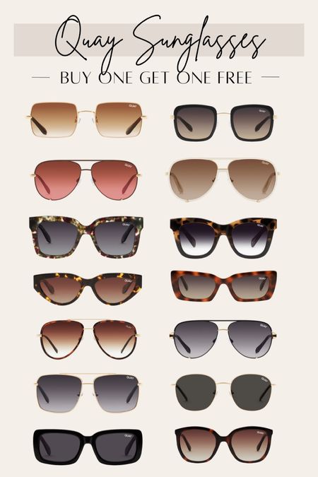 Select Quay sunglasses are buy one get one free! 🕶️ #sale #sunglasses 

#LTKstyletip #LTKunder100 #LTKsalealert