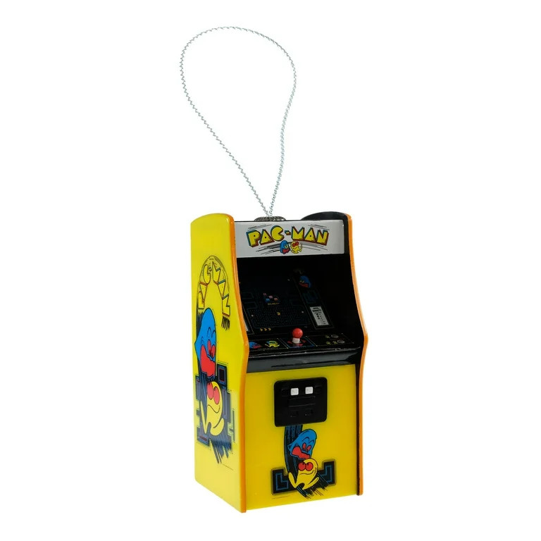 Pac-man Arcade Decoupage Christmas Ornament,. Yellow, Black, Plastic, by Ruz | Walmart (US)