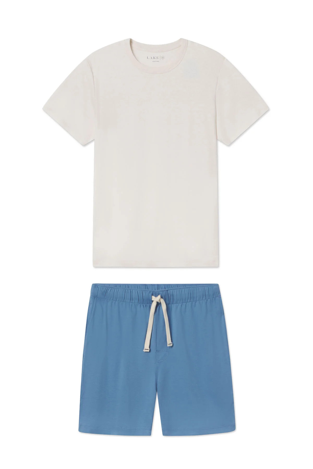 Men's Pima Sleep Shorts Set in Mystic Blue | Lake Pajamas