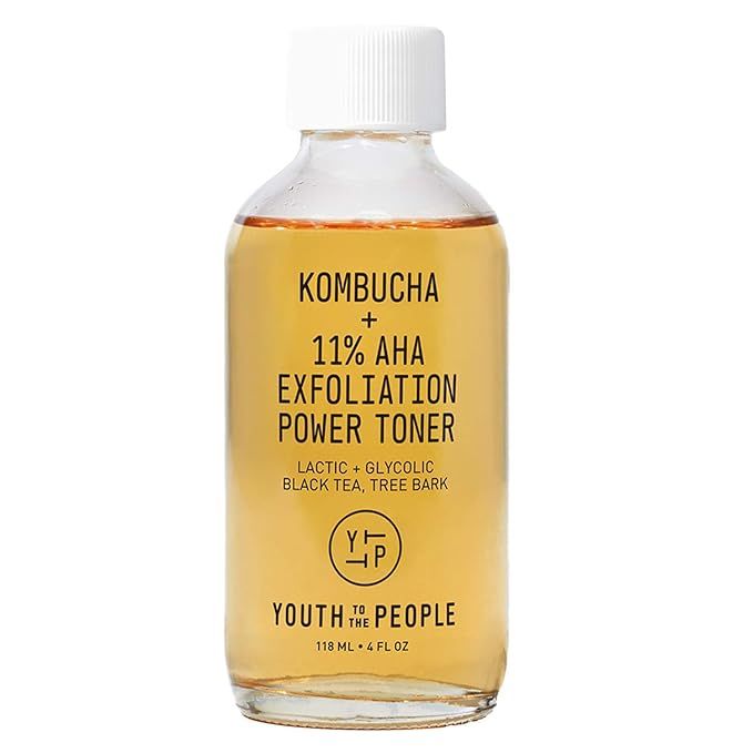 Youth To The People Kombucha + 11% AHA Exfoliation Power Toner - Vegan Glycolic Acid + Lactic Aci... | Amazon (US)