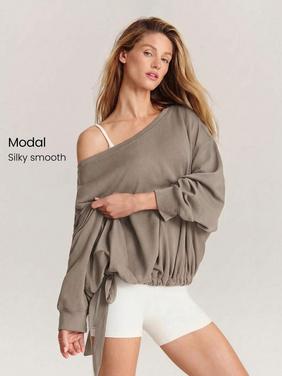 GLOWMODE SoftCalm Modal Own Your Flow Soft Silky-Smooth Breathable Waist Length Adjustable Drawst... | SHEIN