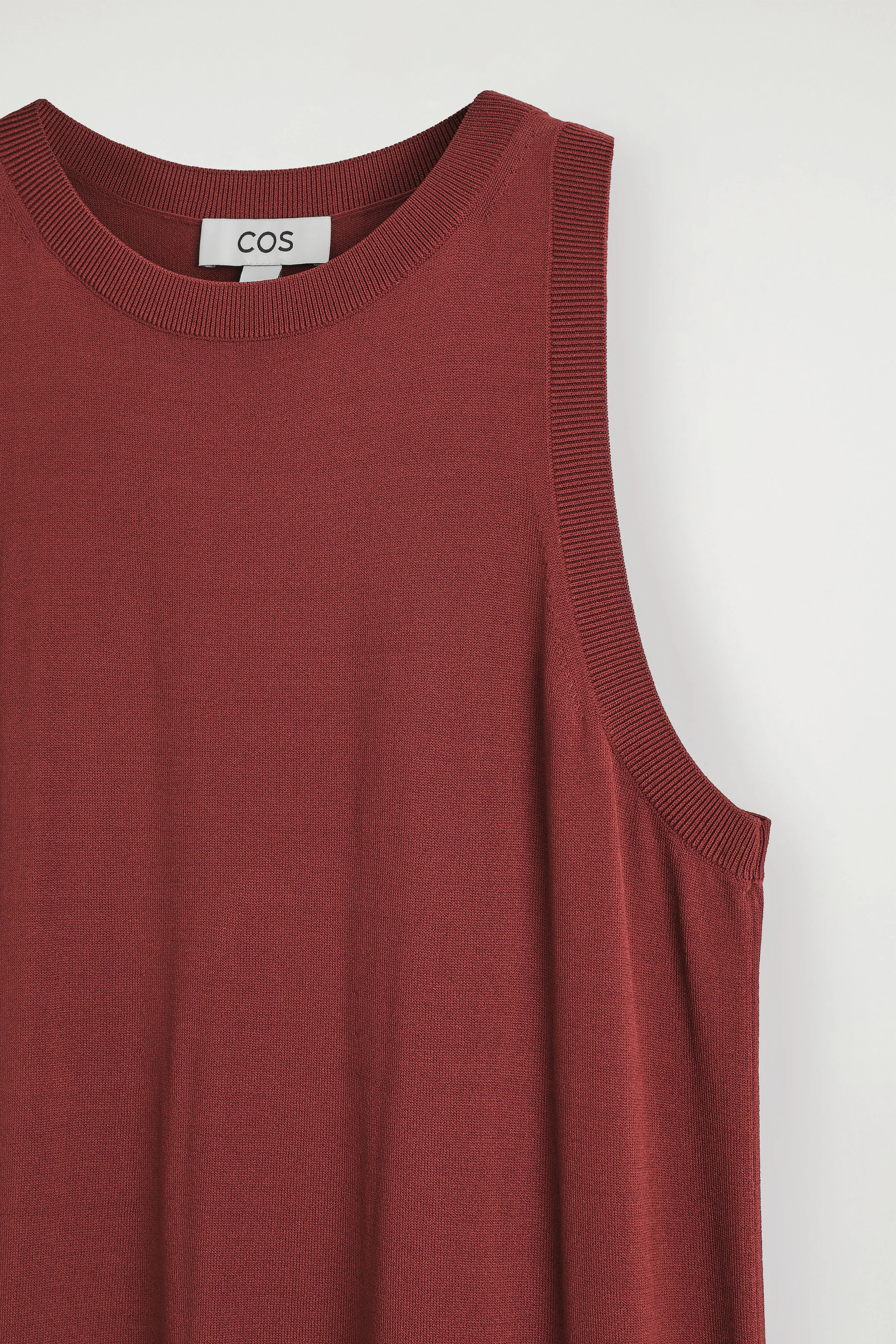 SLEEVELESS KNITTED MIDI DRESS - DARK RED | COS US | COS (US)