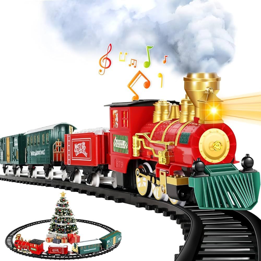 Gloween Train Set - Electric Train Toy for Boys & Girls, Christmas Train Sets for Under The Tree,... | Amazon (US)