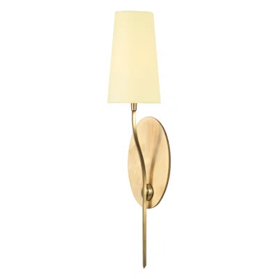 Bakken 1-Light Wallchiere Wade Logan® Finish: Aged Brass, Shade Color: Cream | Wayfair North America