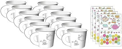 Tea Time Tea Party Decorate Your Own Favor Cups (12 ct) | Amazon (US)