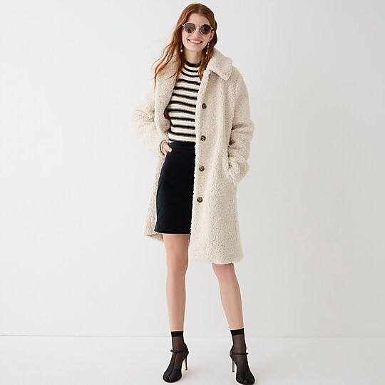 Teddy sherpa lady coat | J. Crew US