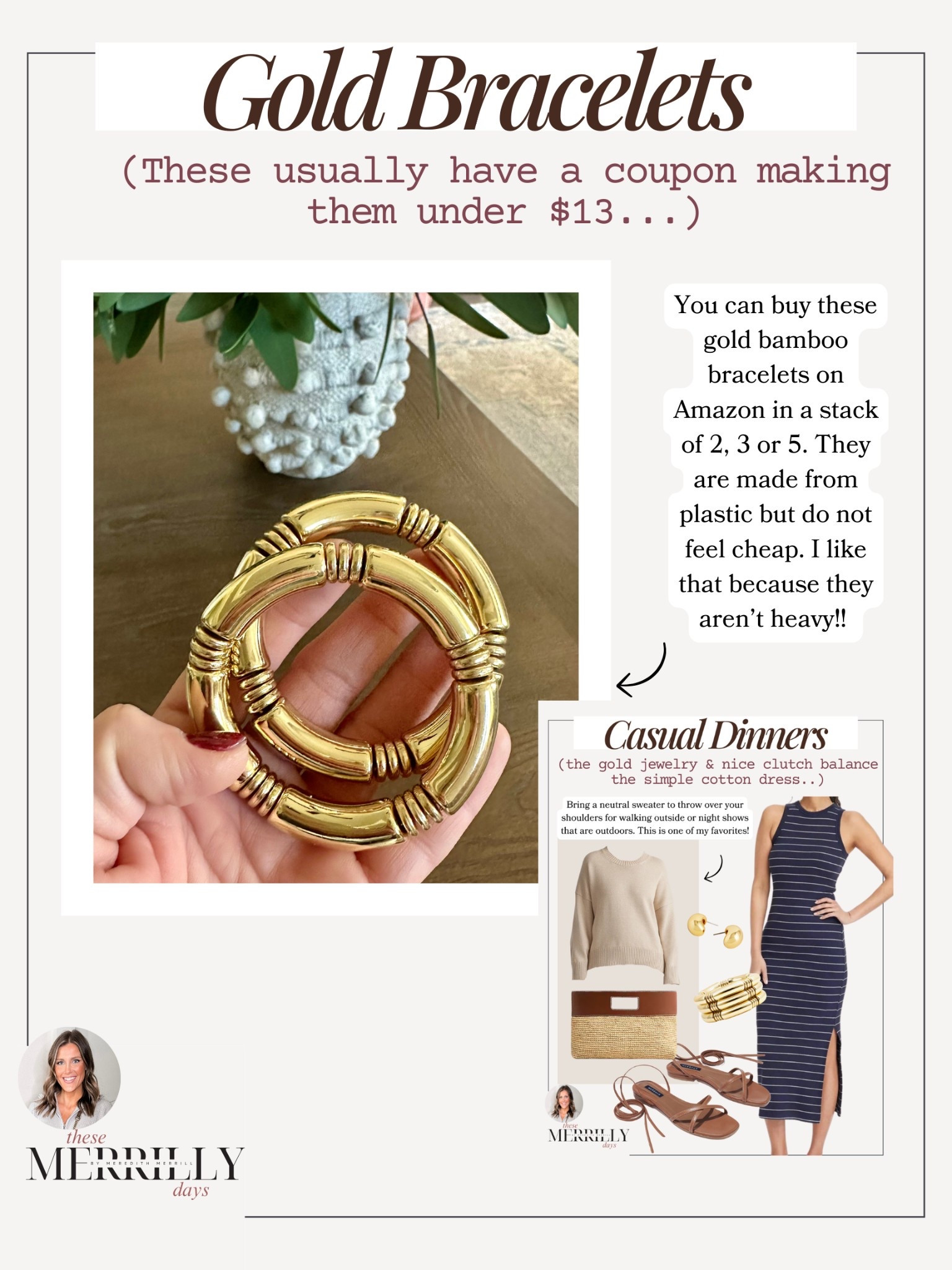 My favorite Summer bracelet stack that is lightweight and under $15! 

#LTKSaleAlert #LTKFindsUnder50 #LTKTravel