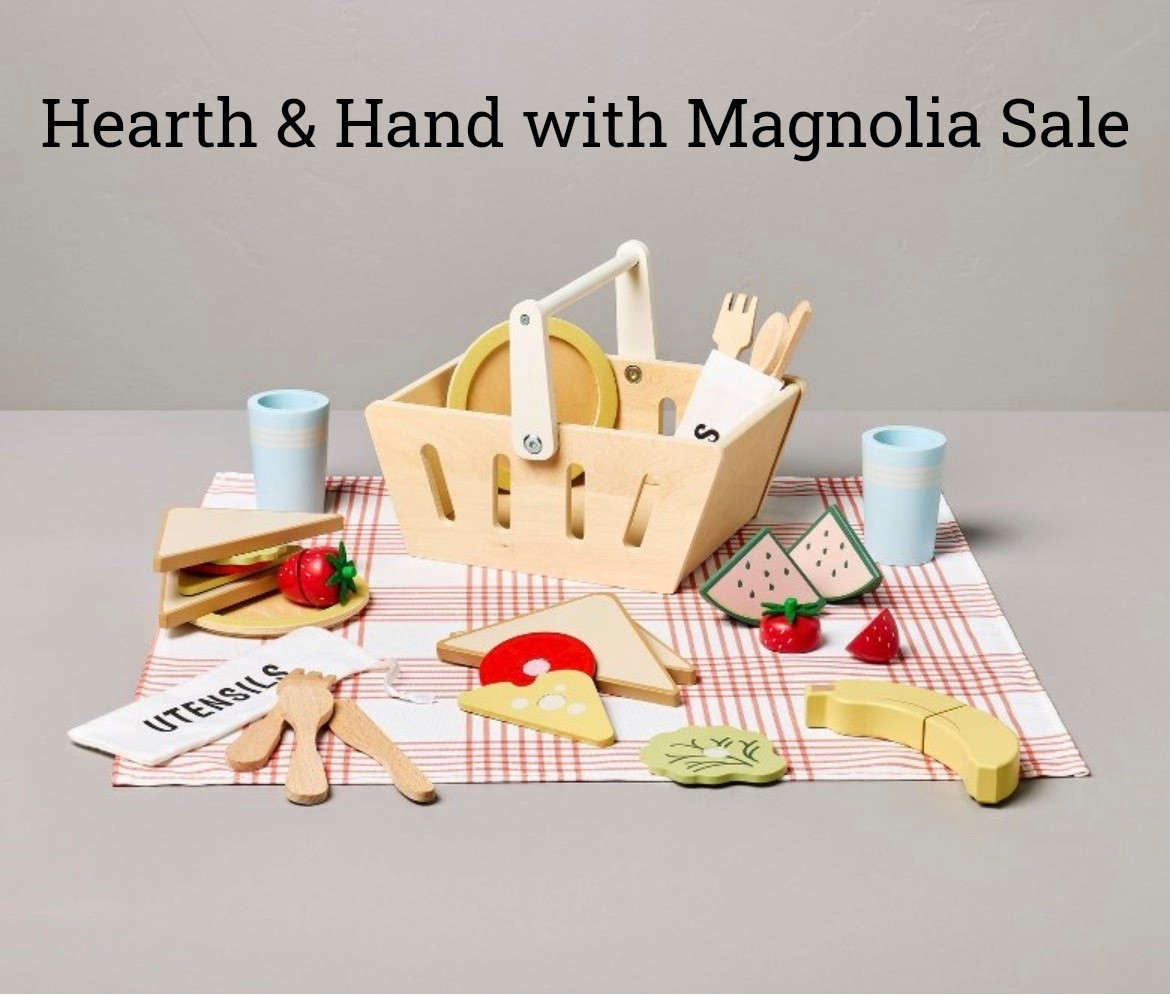 The Hearth & Hand™ with Magnolia 32pc Toy Picnic Basket Playset is down to only $14.99 today at Target 🎯- normally $24.99!! Such a fantastic deal for this super fun wooden playset that is excellent for creative play.

#LTKSaleAlert #LTKHome #LTKKids