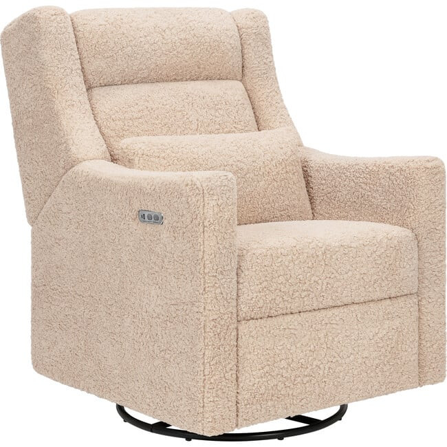 Babyletto | Kiwi Plus Power Recliner and Swivel Glider w/ Adjustable Headrest USB Port in Chai Shearling | Maisonette | Maisonette