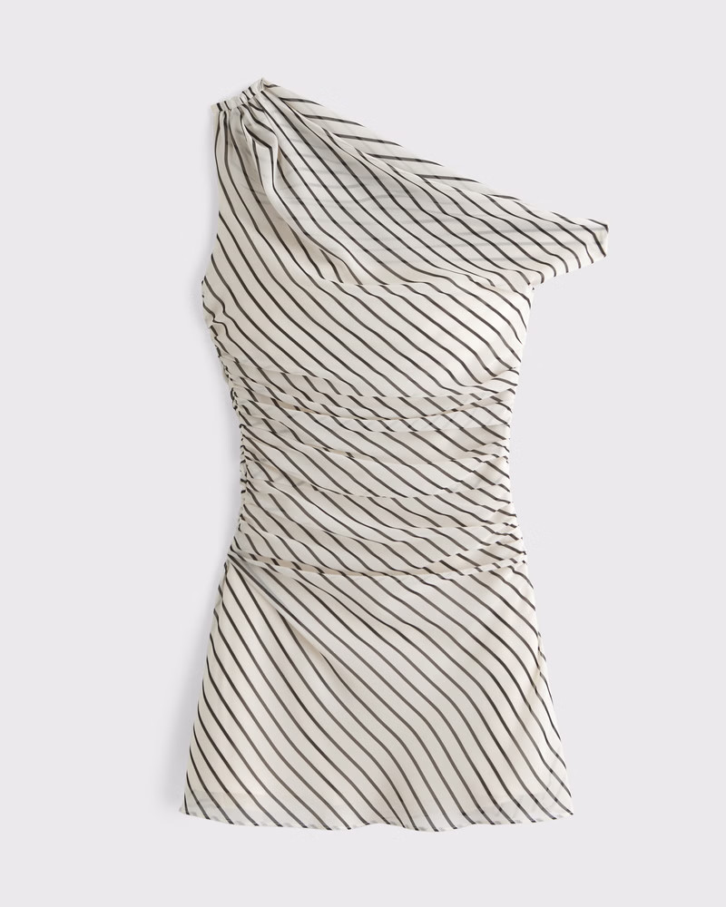 Women's One-Shoulder Draped Mini Dress | Women's Clearance | Abercrombie.com | Abercrombie & Fitch (US)