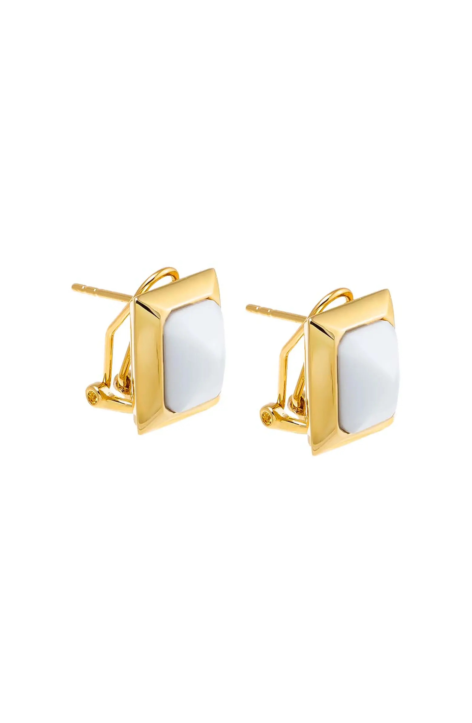 BY ADINA EDEN Colored Baguette Stone Stud Earring | Nordstrom | Nordstrom