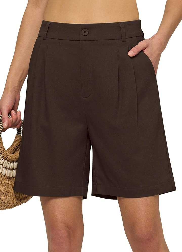 Willit Women's Linen Shorts Wide Leg Dress Casual Summer Pleated Shorts High Waisted with Pockets... | Amazon (US)