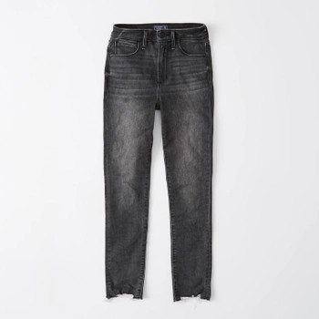 Ripped High Rise Super Skinny Ankle Jeans | Abercrombie & Fitch (US)