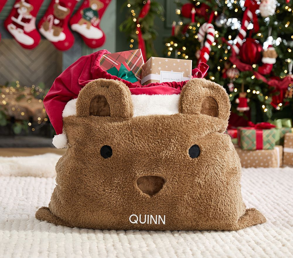 Teddy Bear Santa Bag | Pottery Barn Kids