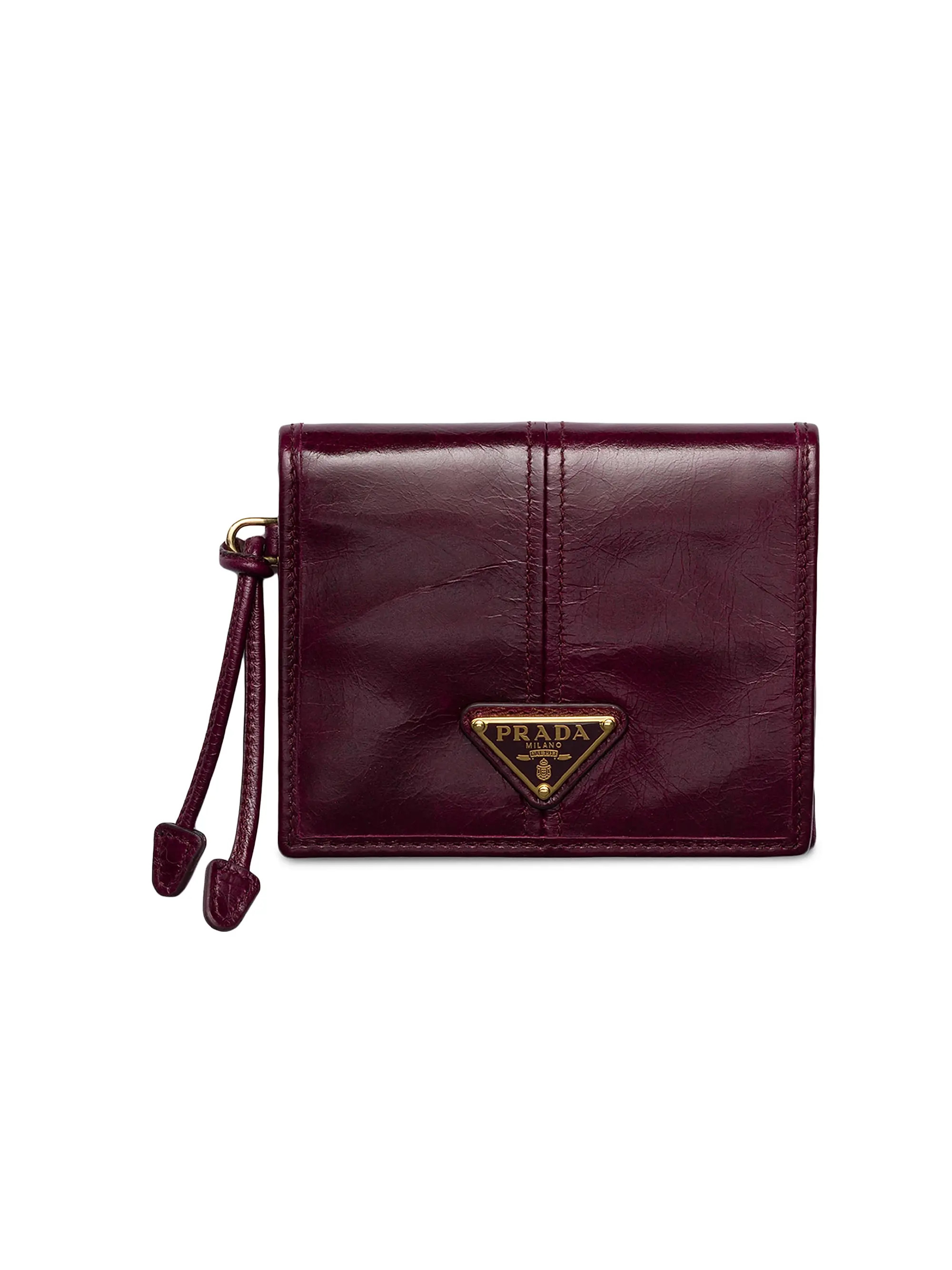 Prada Small Leather Wallet | Saks Fifth Avenue | Saks Fifth Avenue