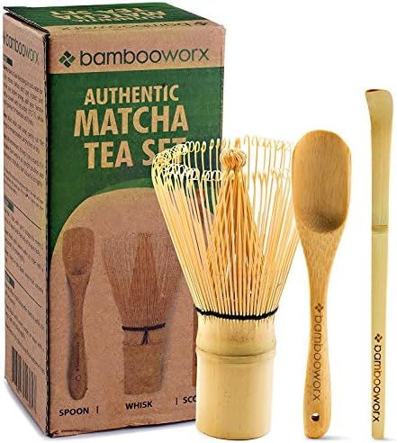 BambooWorx Japanese Tea Set, Matcha Whisk (Chasen), Traditional Scoop (Chashaku), Tea Spoon, The ... | Amazon (US)