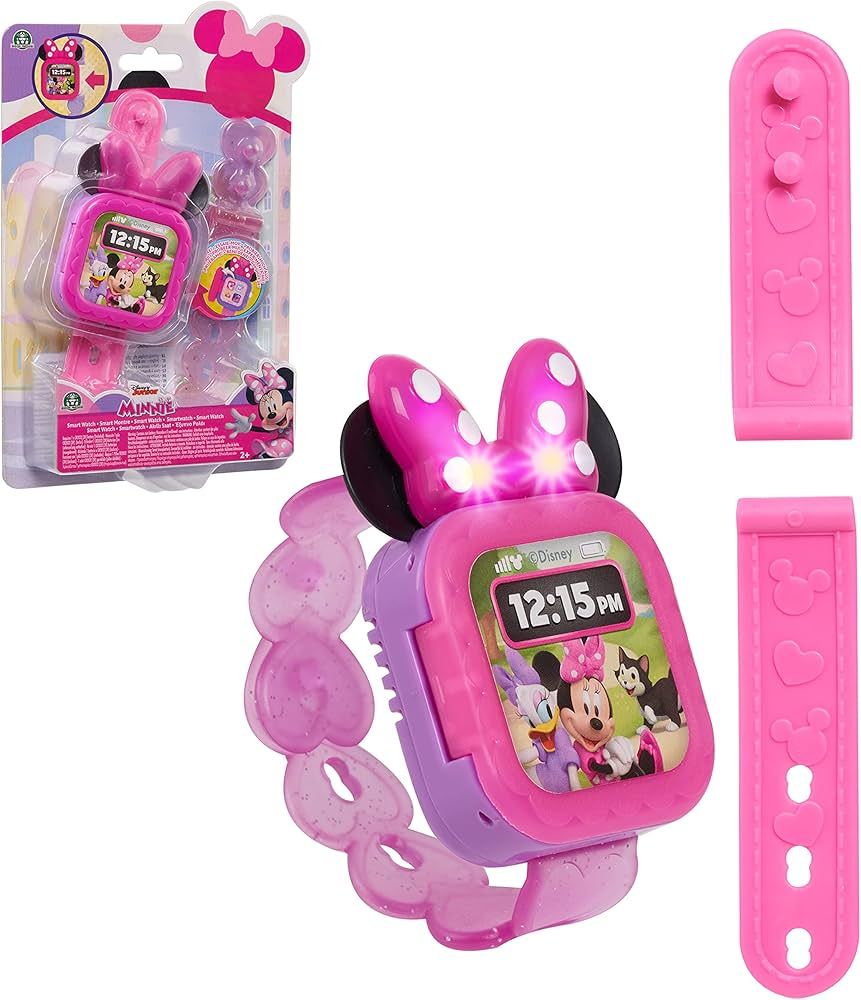 Disney Junior Minnie Mouse Play Smart Watch with Lights and Sounds, 3-pieces, Pretend Play, Kids ... | Amazon (US)