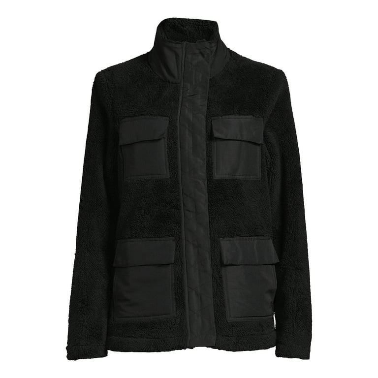 Avia Women's Faux Sherpa Utility Jacket, up to Size XXXL | Walmart (US)