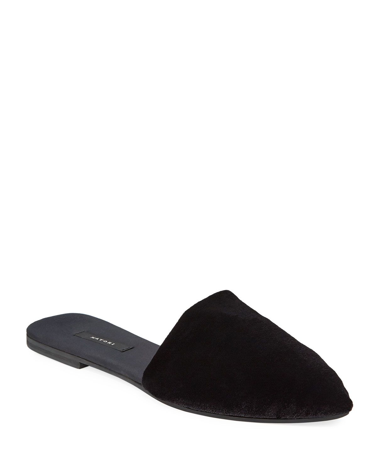 Solid Velvet Mule Slippers | Neiman Marcus