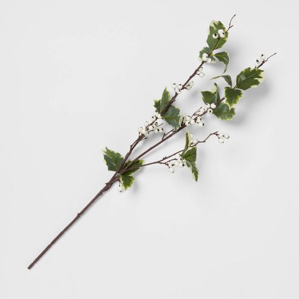 28" Artificial Berry Holly Stem White - Threshold™ | Target