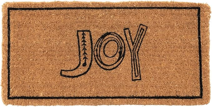 Creative Co-Op Natural Coir "Joy" Doormat | Amazon (US)