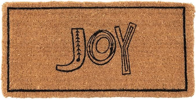 Creative Co-Op Natural Coir "Joy" Doormat | Amazon (US)