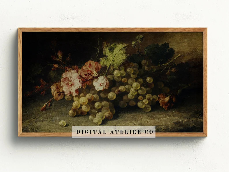 Vintage Grape Fruit Still Life Painting for Samsung Frame TV - Etsy | Etsy (US)