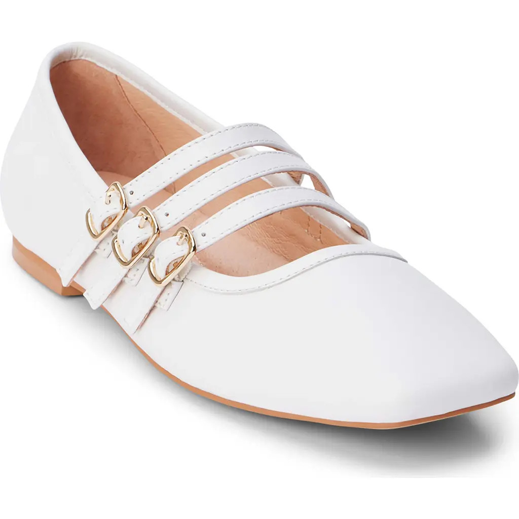 Matisse Nova Strappy Ballet Flat in White at Nordstrom, Size 7.5 | Nordstrom