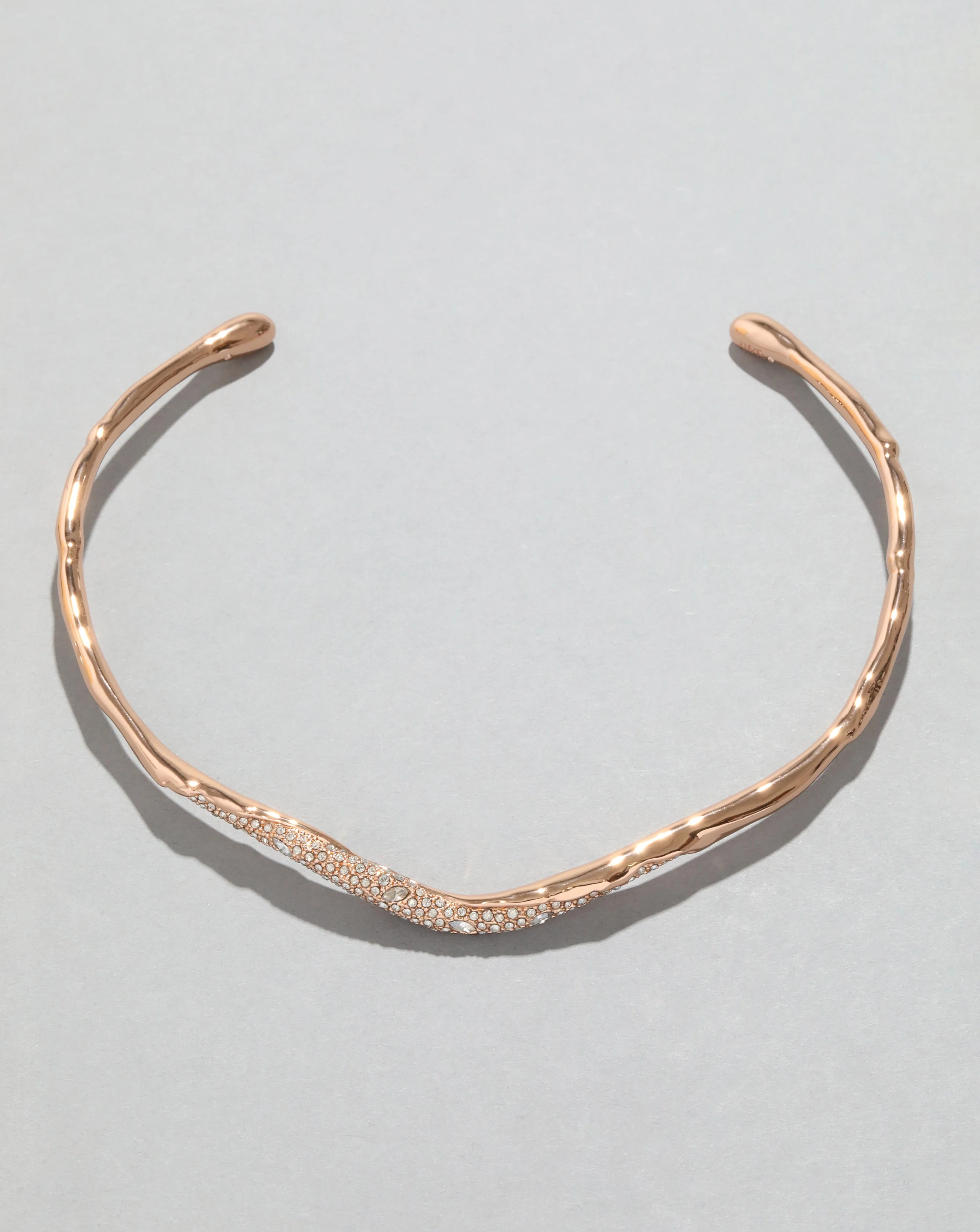 Solanales Rose Gold Crystal Skinny Collar | Alexis Bittar