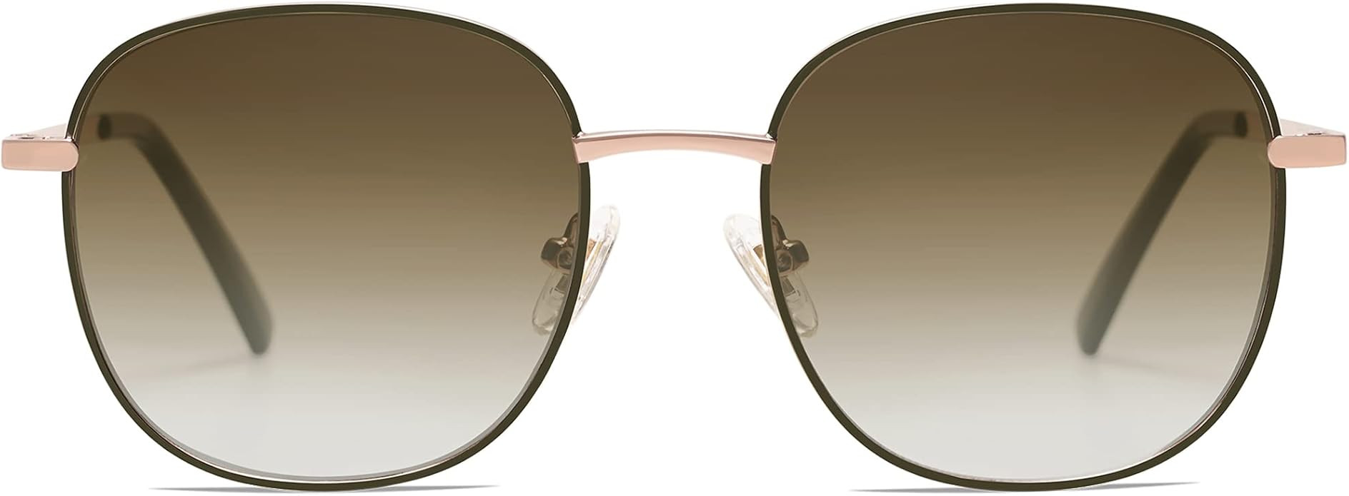 SOJOS Classic Trendy Square Sunglasses for Women Men Cute Big Frame Gold Shades SJ1137 | Amazon (US)