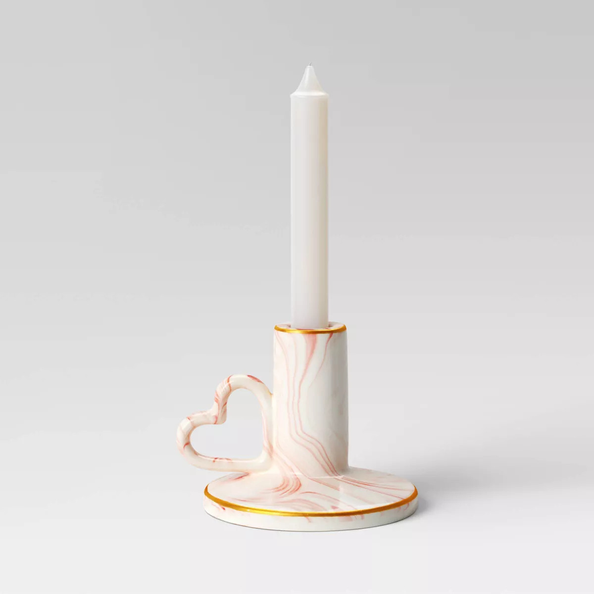 Ceramic Marbled Heart Taper Holder - Threshold™ | Target