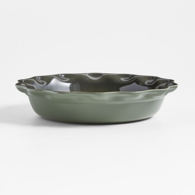 Le Creuset Heritage Thyme Pie Dish + Reviews | Crate & Barrel | Crate & Barrel